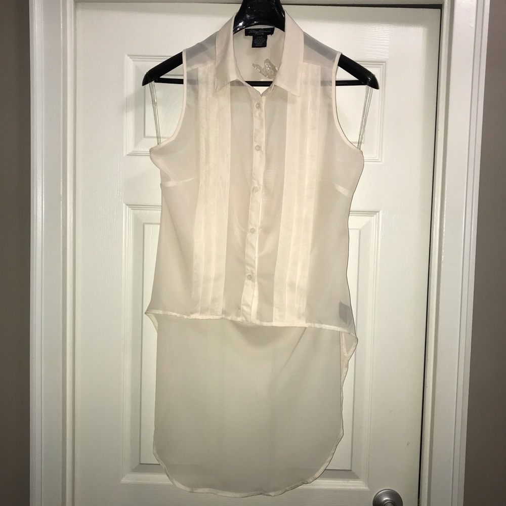 🛍 Streetwear Society Beige Hi-Lo Blouse